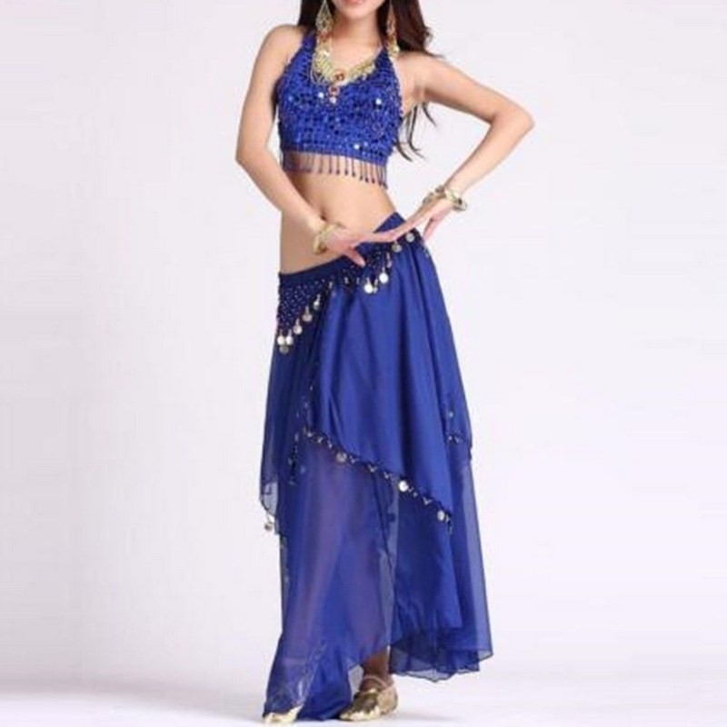 Costume de danse orientale vintage bleu royal - 167,90 €